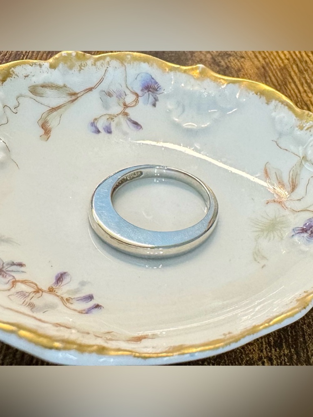Minimalist Sterling Silver Dome Ring, Convex Band (7.75)